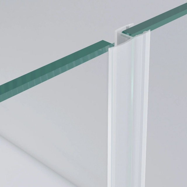 Glass to Wall Sealing Strips with Off-set Lip