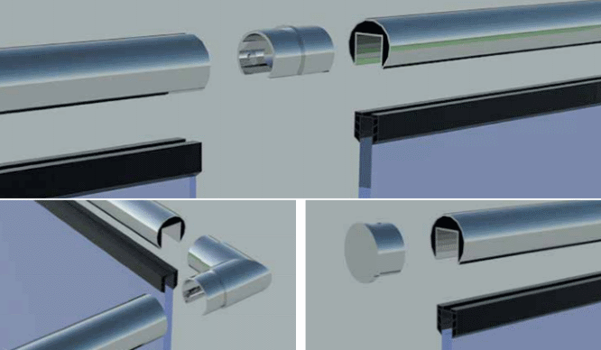 Stainless Steel Slotted Tube Handrail and Accessories