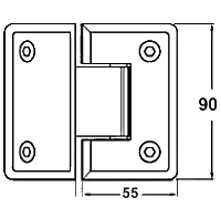 135 Glass-to-Glass Shower Door Hinge