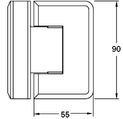 90 Glass-to-Glass Shower Door Hinge