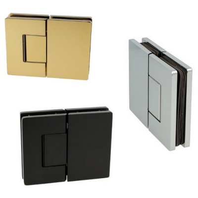 Angle Adjustable Glass Mount Shower Door Hinge with Snap-on Cover & Concealed Screws