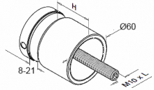 Extra Large Stainless Steel Glass Adapter