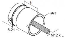 Extra Large Stainless Steel Glass Adapter