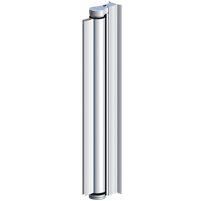 Aluminium Pivot Hinge for 6mm Glass Shower Door - No Drilling