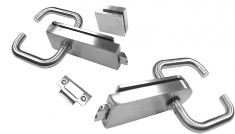 Glass Door Latch with Return-to-Door Lever Handles