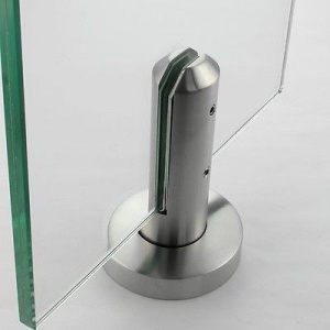 Frameless Glass Pool Fence Spigot (Round) with  Base Plate & Cover- Surface Mounting Type