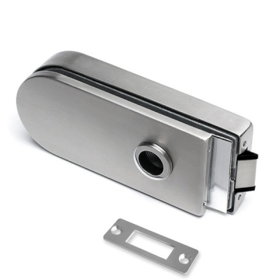 Stainless Steel Glass Door Latch - Body Only No Handle, Satin