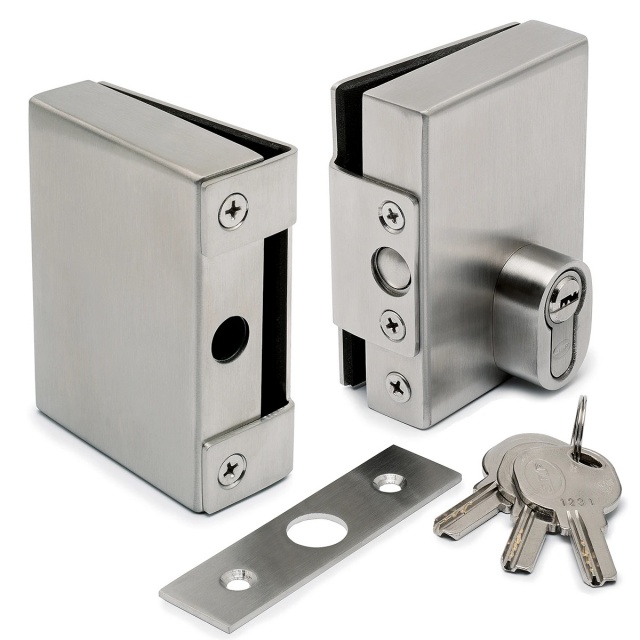 Door Lock & Keep for 10mm Glass Door without Glass Fabrication