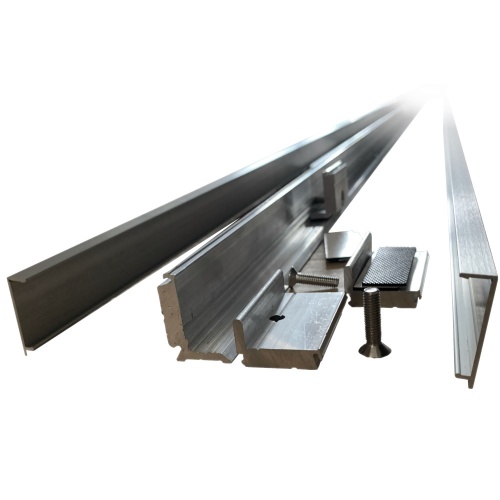 Glazing U-channel Profile with Built-in Clamping System - L=3000mm
