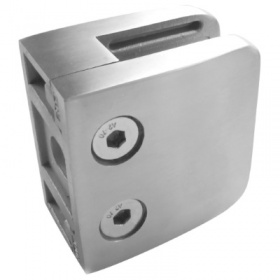 Large Square Glass Clamp with Flat Base