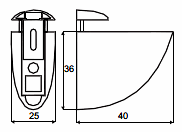 Glass Shelf Bracket (GC-01R-45)