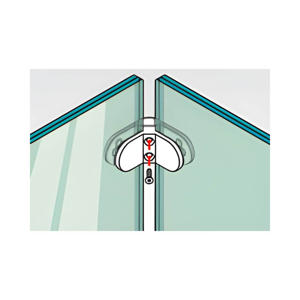 90 Degree GlasstoGlass Corner Connector