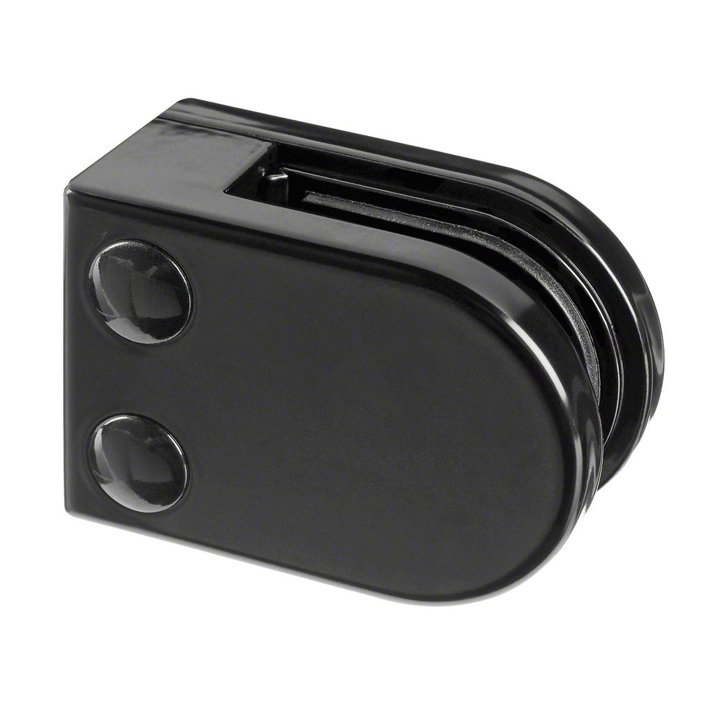 'D' Shaped Glass Clamp with Flat Base Zintec