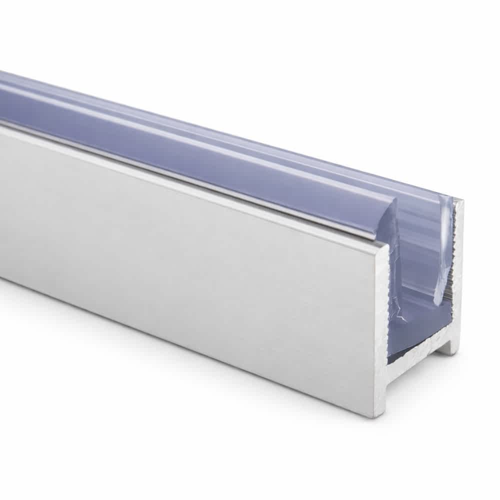 Dry Glaze Shower U-Channel with Insert - for 8mm or 10mm Glass