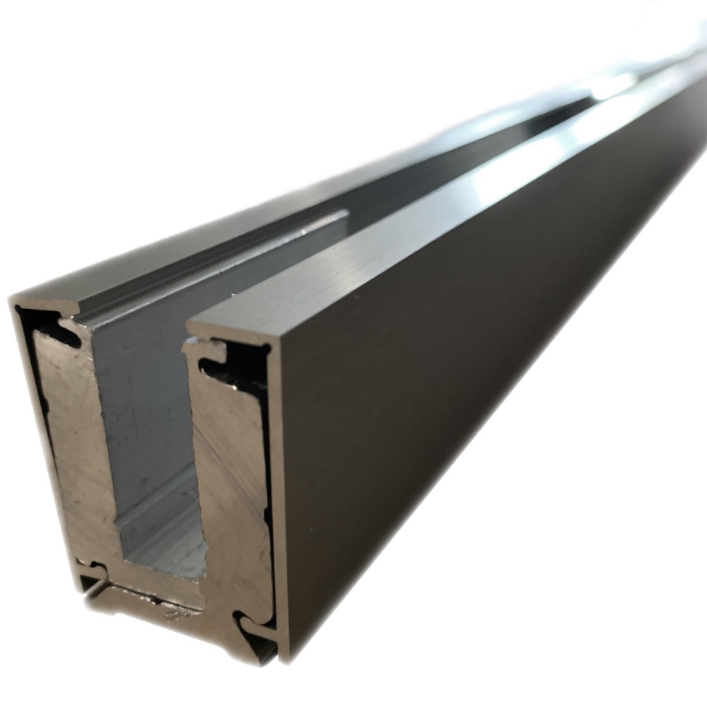 Glazing U-channel Profile with Built-in Clamping System - L=3000mm