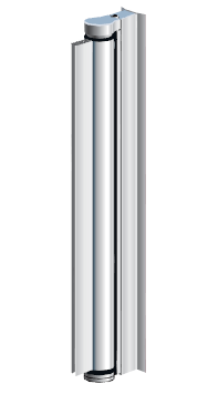 Aluminium Pivot Hinge for 6mm Glass Shower Door - No Drilling