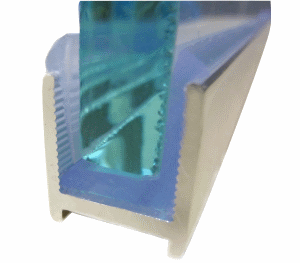 Shower U-Channels with Insert for 8 or 10mm Glass