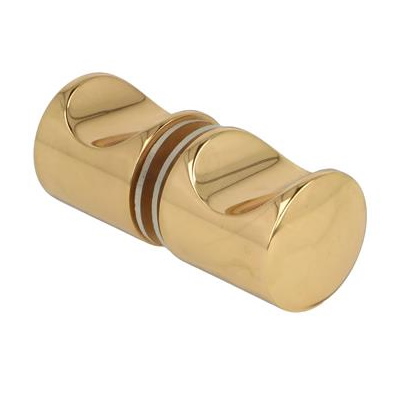 Shower Glass Door Knob - Polished Brass