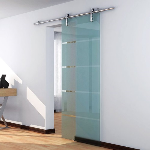 Stainless Steel Sliding Door System with Anti-lift Rollers for Glass Door