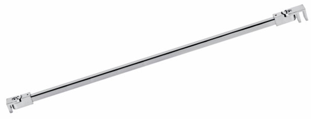 Square Wall-to-Glass Bracing Bar with Angle-Adjustable Bracket