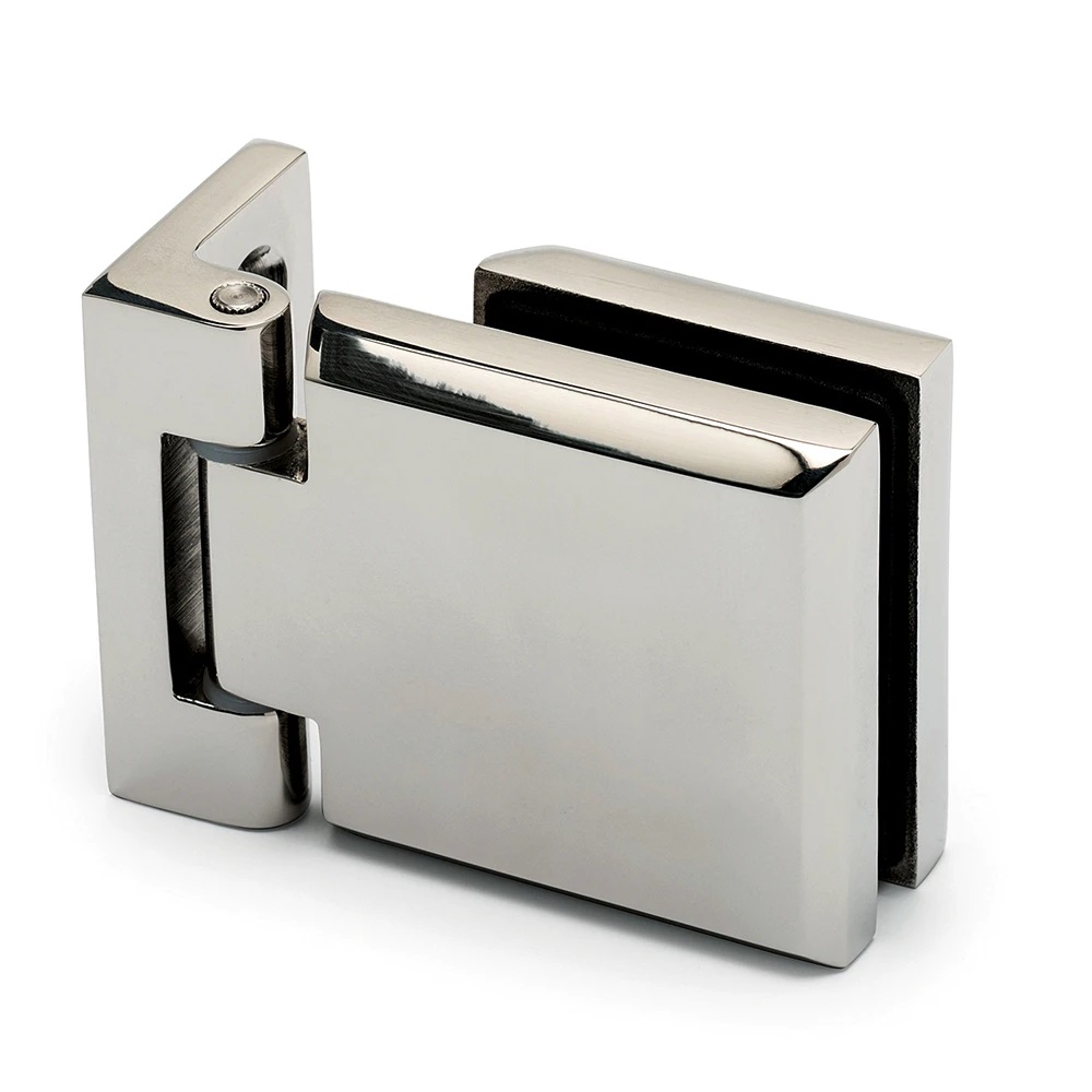 Square Glass Door Hinge with Bevelled Edge