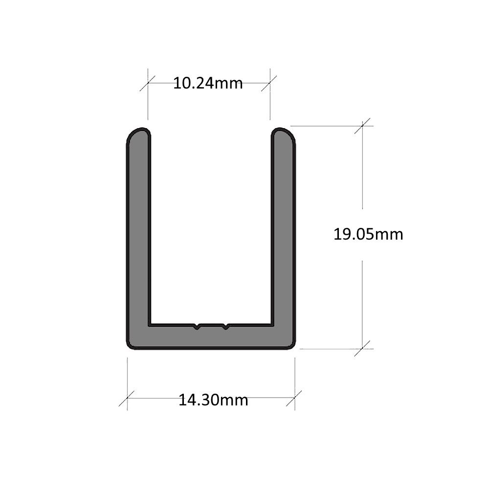 U-Channels for 10mm Shower Glass