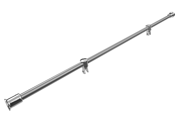Wall-to-Wall Shower Support Bar with Adjustable Centre Bracket