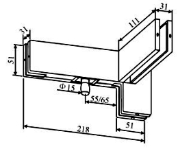 Left Corner Pivot Patch Fitting with Fin