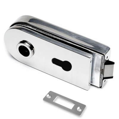 Glass Door Lock Body (Mirror Polished) without Handles or Cylinder