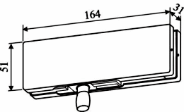 Over Panel Patch Fitting with Pivot & Side Fixing Plate