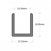 Shower U-Channels for 10 - 12mm Glass