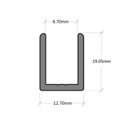 Shower U-Channels for 6-8mm Glass