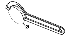 Spanner Wrench for Round Glass Adapter