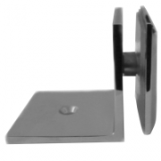 Square Wall to Glass Clip with Offset Fixing Plate (Grade B - Electroplating Defect)