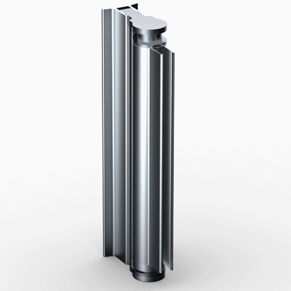 Aluminium Wall Profile Hinge for 8mm Glass Shower Door - No Drilling