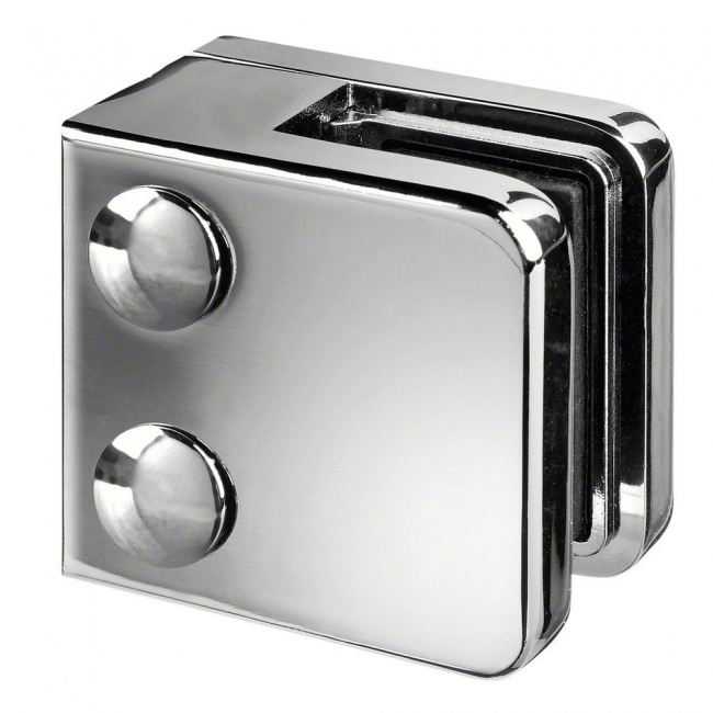 Zintec Square Glass Clamp with Flat Back