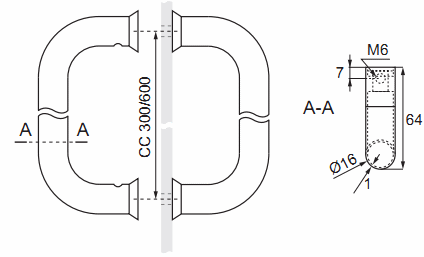 Stainless Steel D Handle For Glass Door