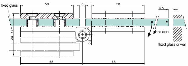 Assembly for 180-degree Bi-folding Door Hinges
