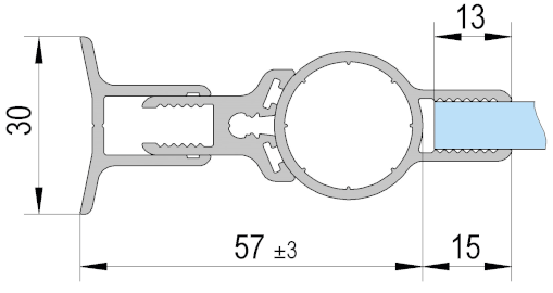 Adjustable Aluminium Wall Profile Hinge