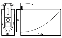 Glass Shelf Support for 4 - 40mm shelves